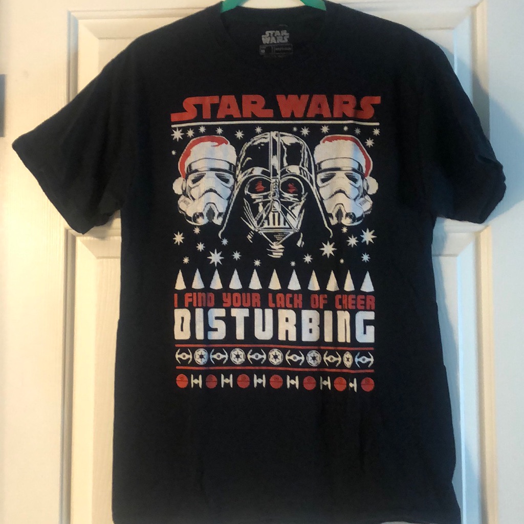Star Wars Black Christmas Tshirt- Men’s Medium
